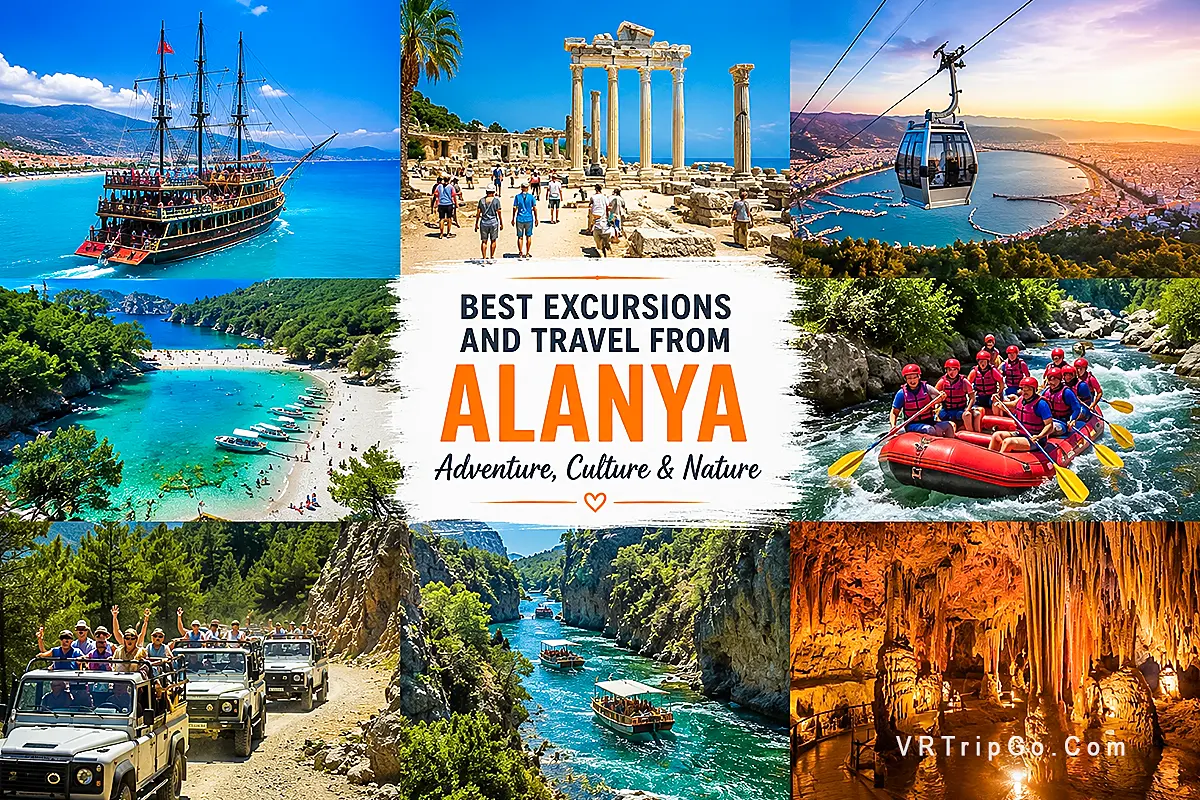 Best excursions and travel from Alanya with boat tours, mountains, rivers and historical sites, adventure and sightseeing experiences in Alanya Turkey