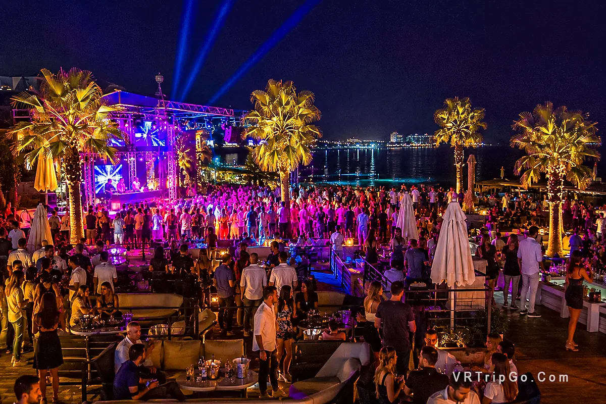 Nightlife in Belek luxury beach club party with DJs and seaside nightlife in Turkey