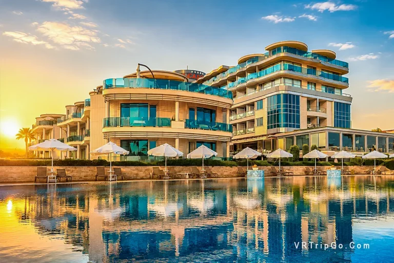 Luxury hotels in Cesme modern sunset resort with luxury pool and sea view