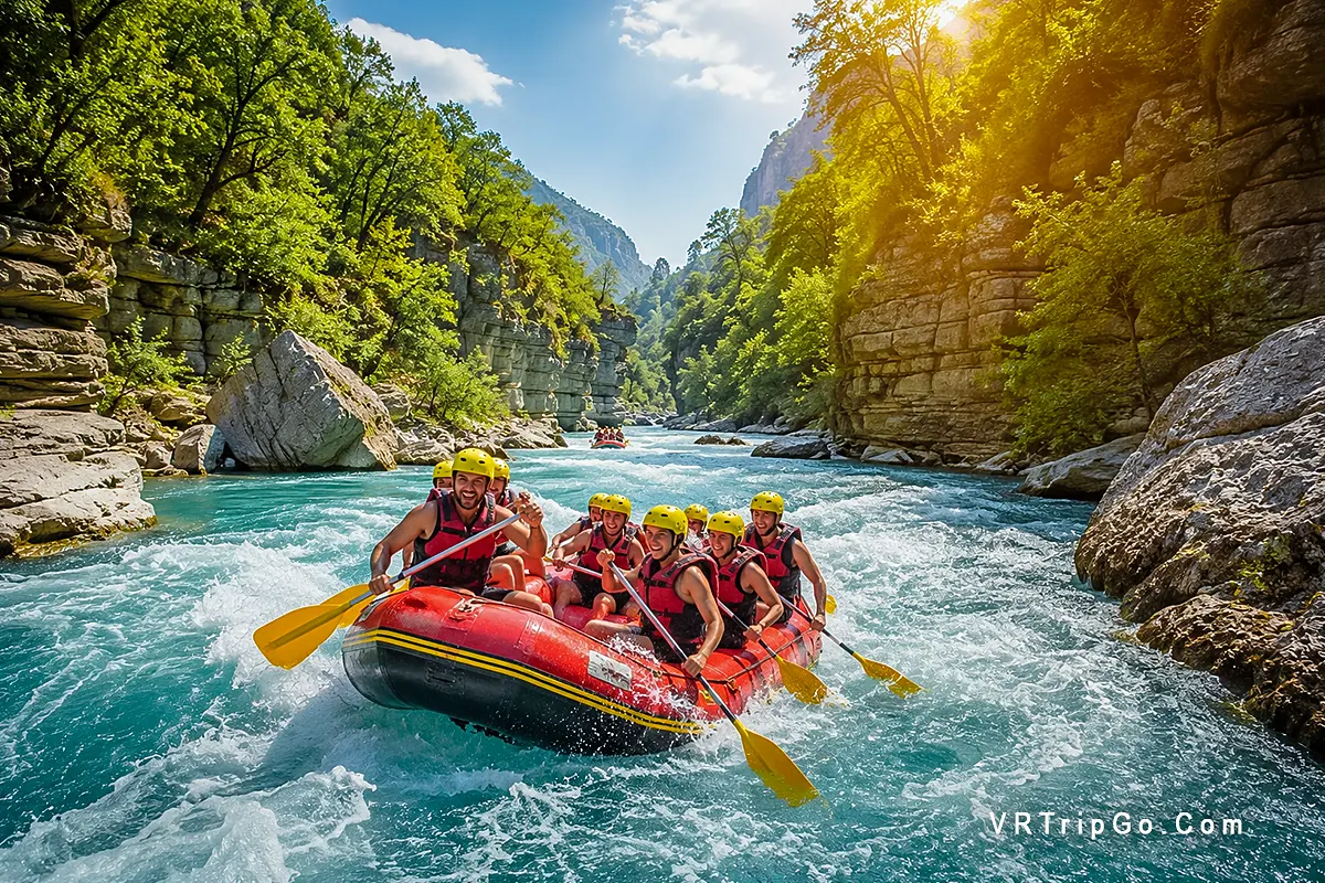 Köprülü Canyon Rafting Adventure with exciting whitewater rafting, turquoise river rapids, dramatic canyon scenery, and unforgettable outdoor adventure in Antalya Province