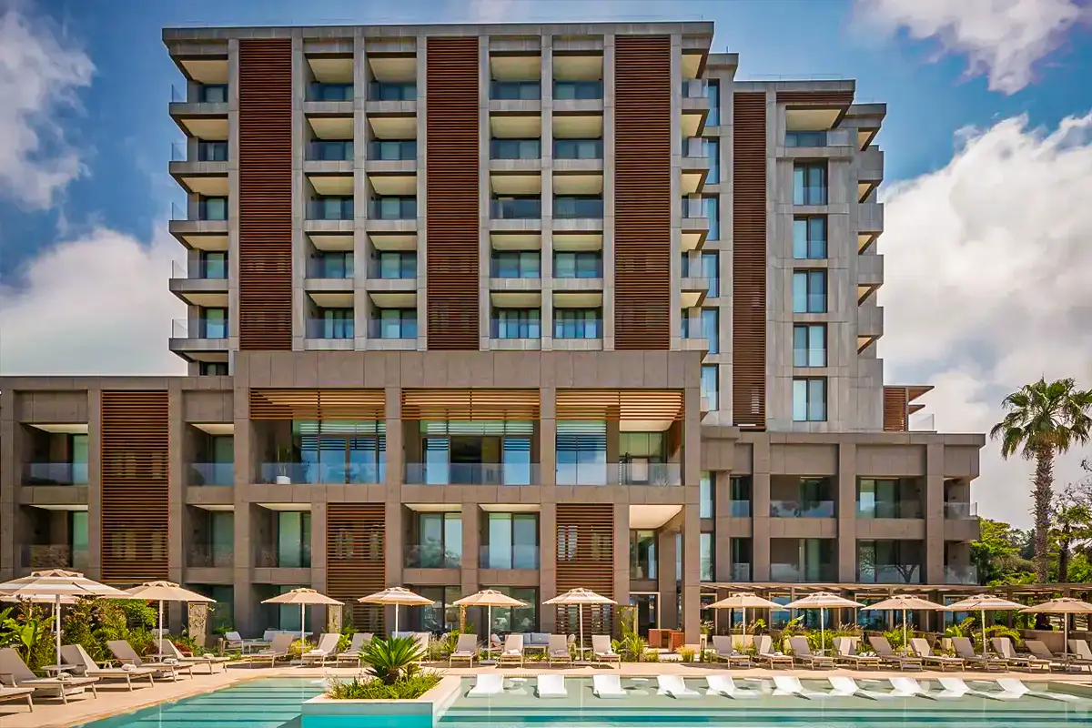 Keyla Hotel & Beach adults-only hotel exterior and pool in Antalya