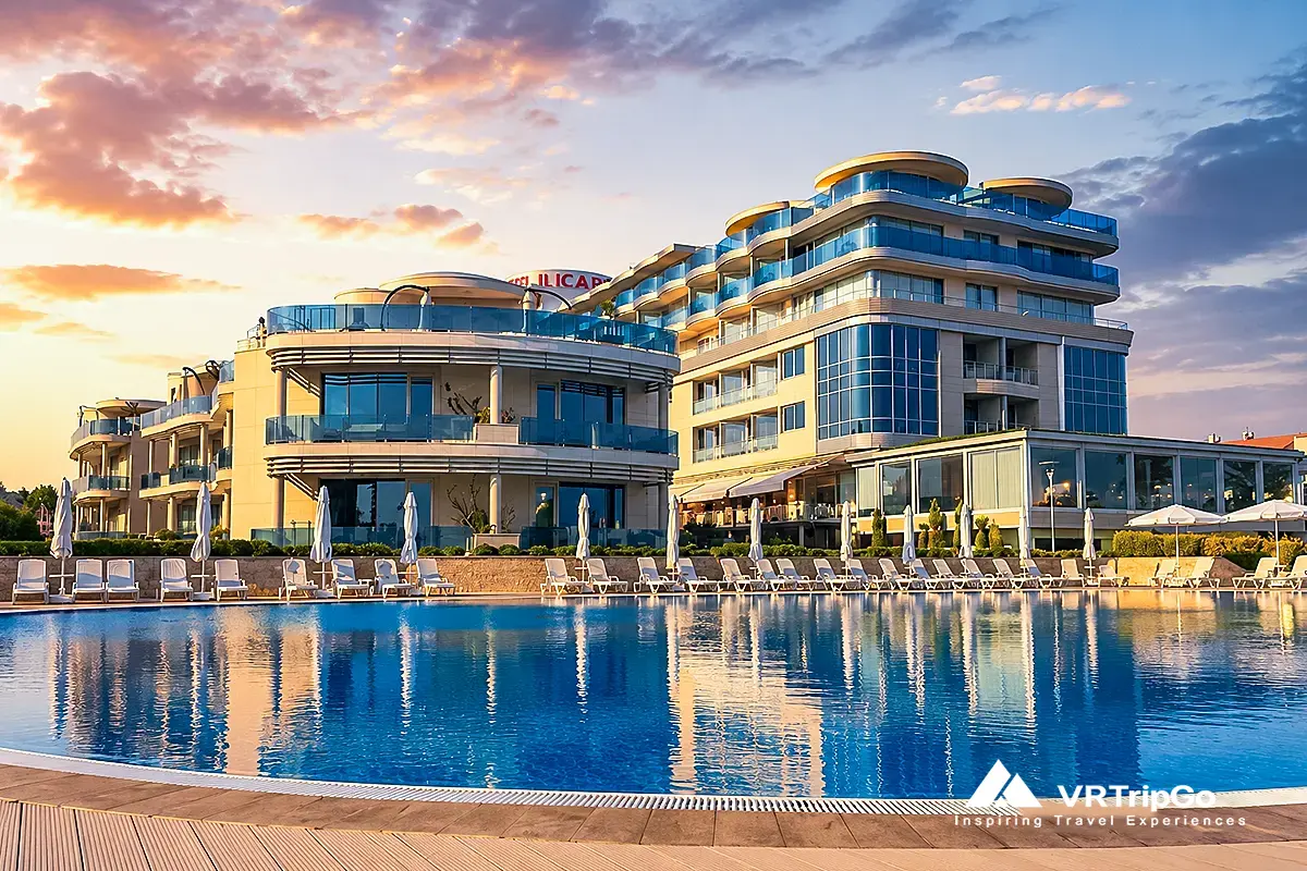 Best Hotels in Cesme luxury sunset resort pool view