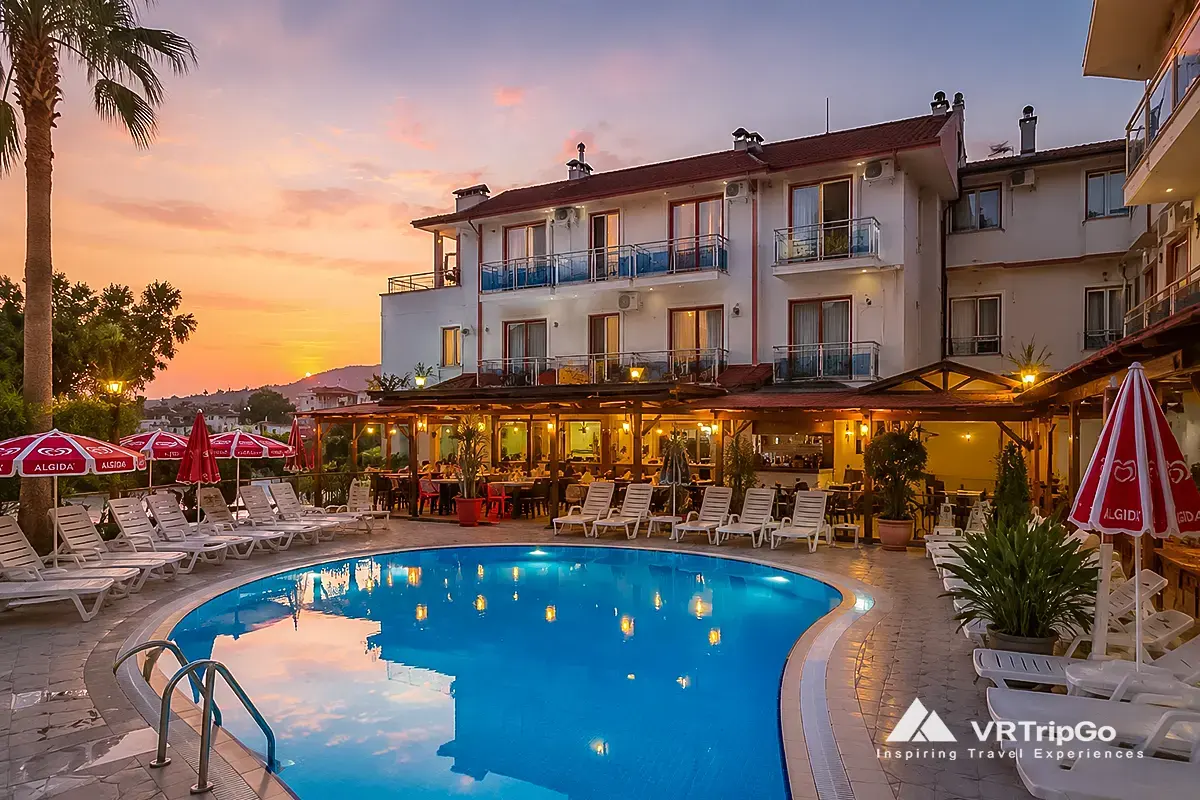 Cheap Hotels in Side affordable hotel with pool and sunset atmosphere in Turkey