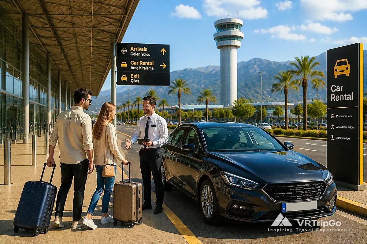 How to Get from the Airport to Fethiye with rental car service and sunny Mediterranean travel atmosphere in Turkey
