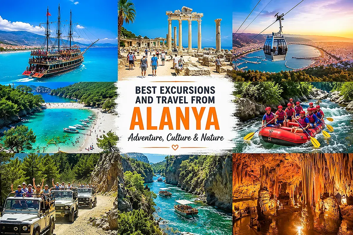 Best excursions and travel from Alanya with boat tours, mountains, rivers and historical sites, adventure and sightseeing experiences in Alanya Turkey