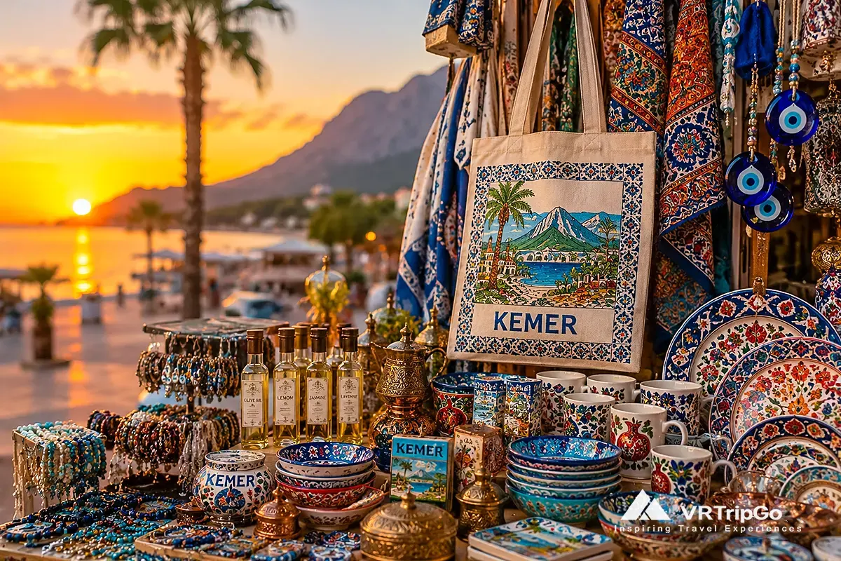 What to Bring Back from Kemer traditional Turkish souvenirs and local market at sunset