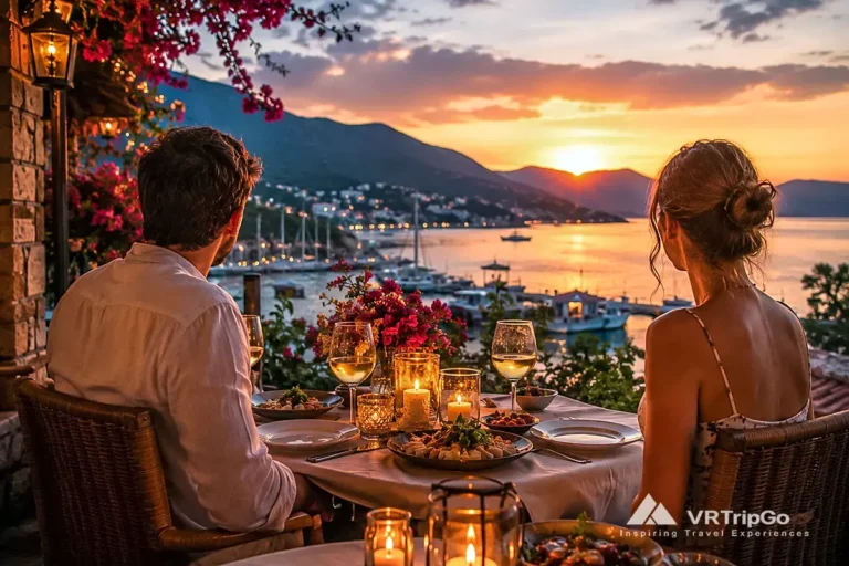 Romantic Sunset Dinner in Fethiye with Sea View and Candlelight Restaurant Atmosphere