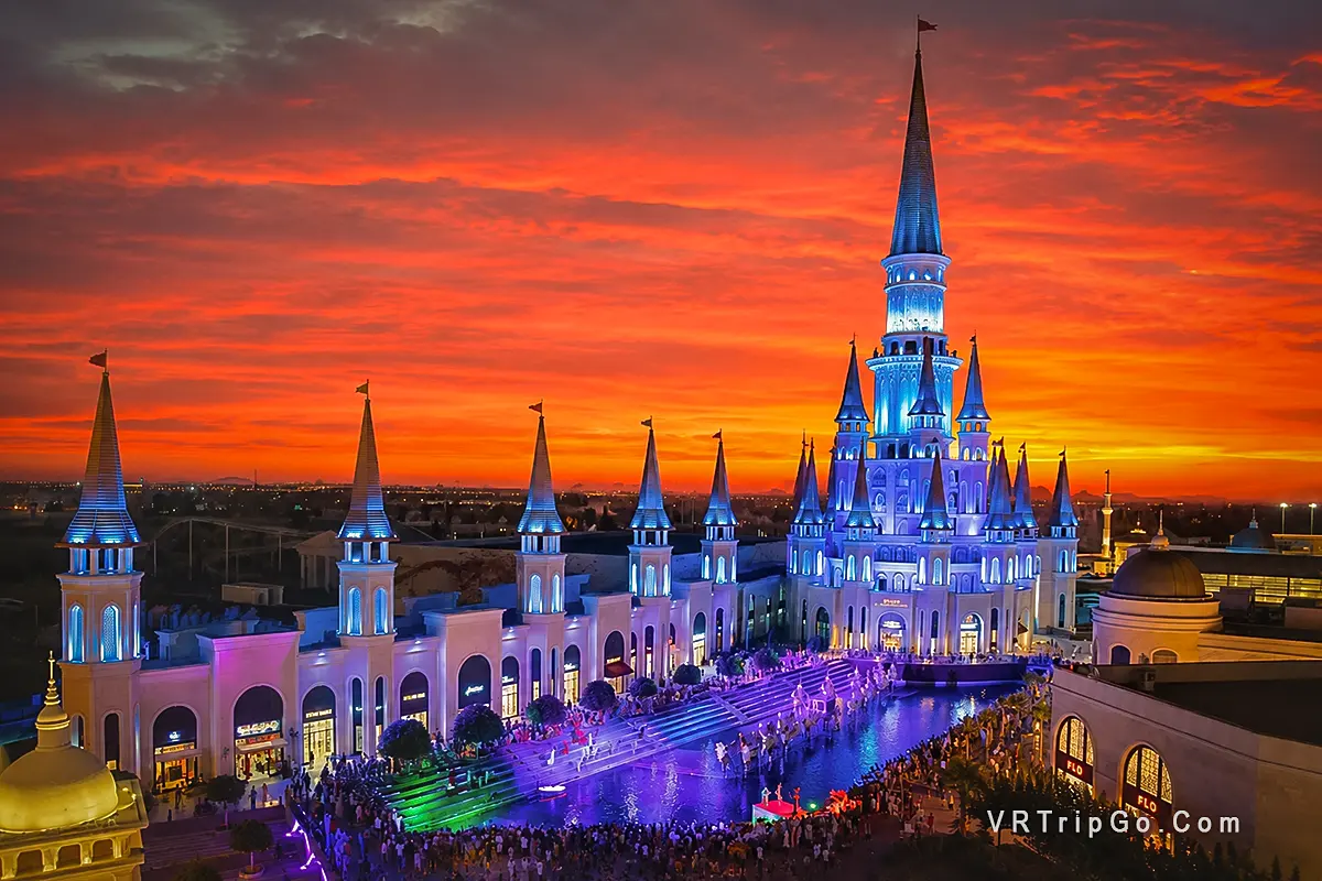 Land of Legends Theme Park Tour with the iconic castle and spectacular evening entertainment.