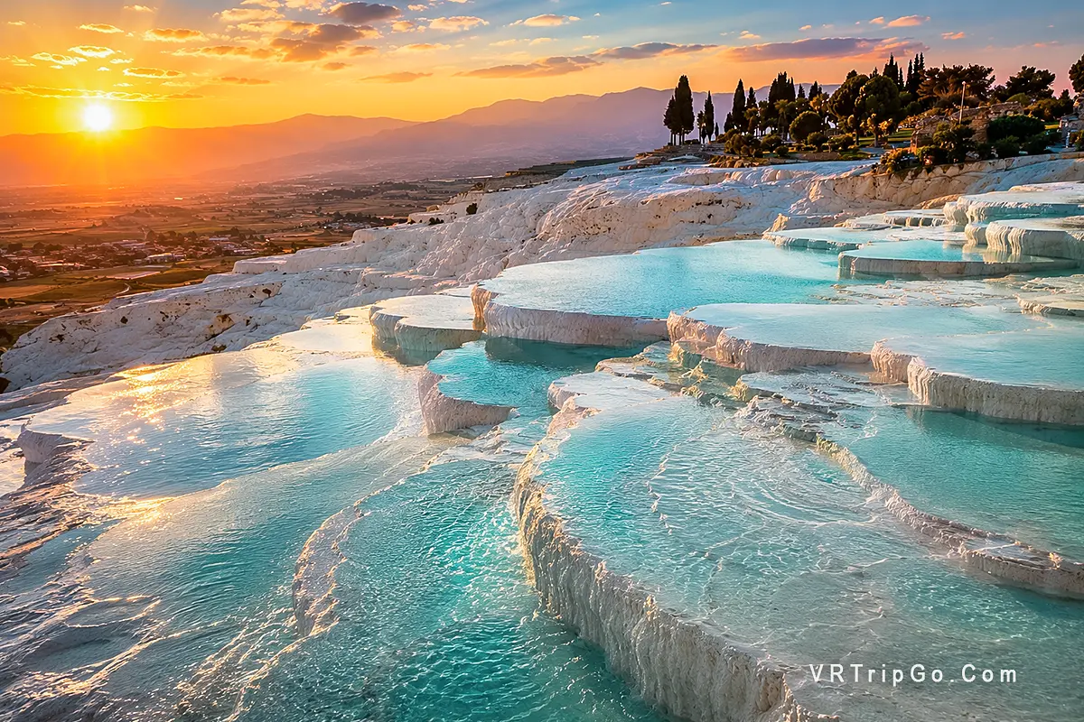 Pamukkale Day Trip from Belek featuring famous turquoise travertine terraces