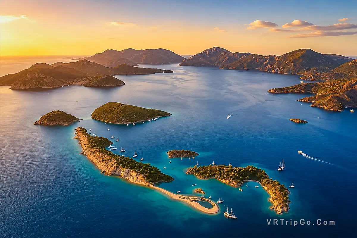 12 Islands Cruise Across Turquoise Bays and Scenic Islands at Sunset