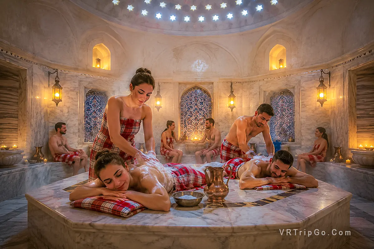 Traditional Turkish Bath Experience with Relaxing Foam Massage in an Authentic Ottoman Hammam