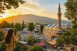 Bursa Day Trip with Historic Ottoman Architecture, Grand Mosque and Scenic Mountain Views at Sunset