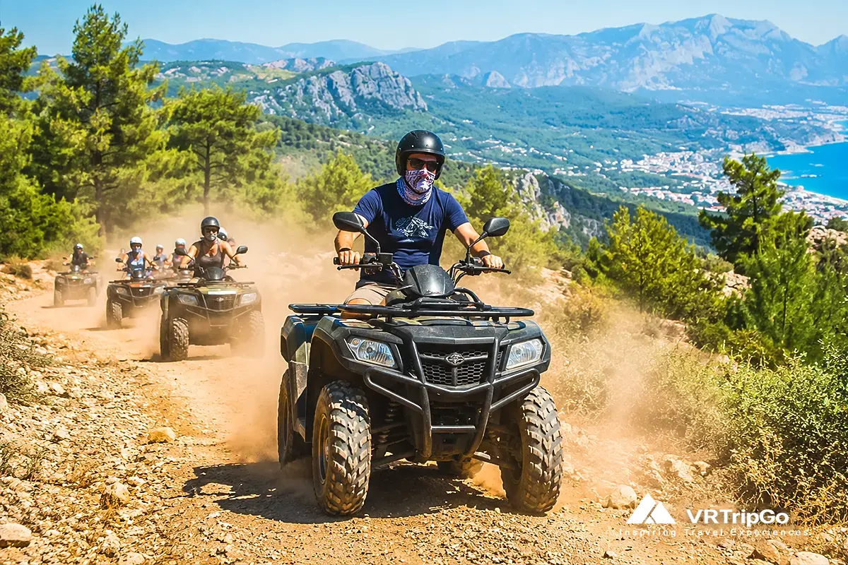 Quad Safari from Kemer with thrilling off-road trails, scenic Taurus Mountains, and spectacular Mediterranean coastline views.
