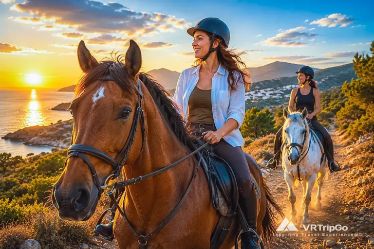 Horse Riding Adventure Along the Turkish Coast at Sunset with Scenic Sea Views and Mountain Trails