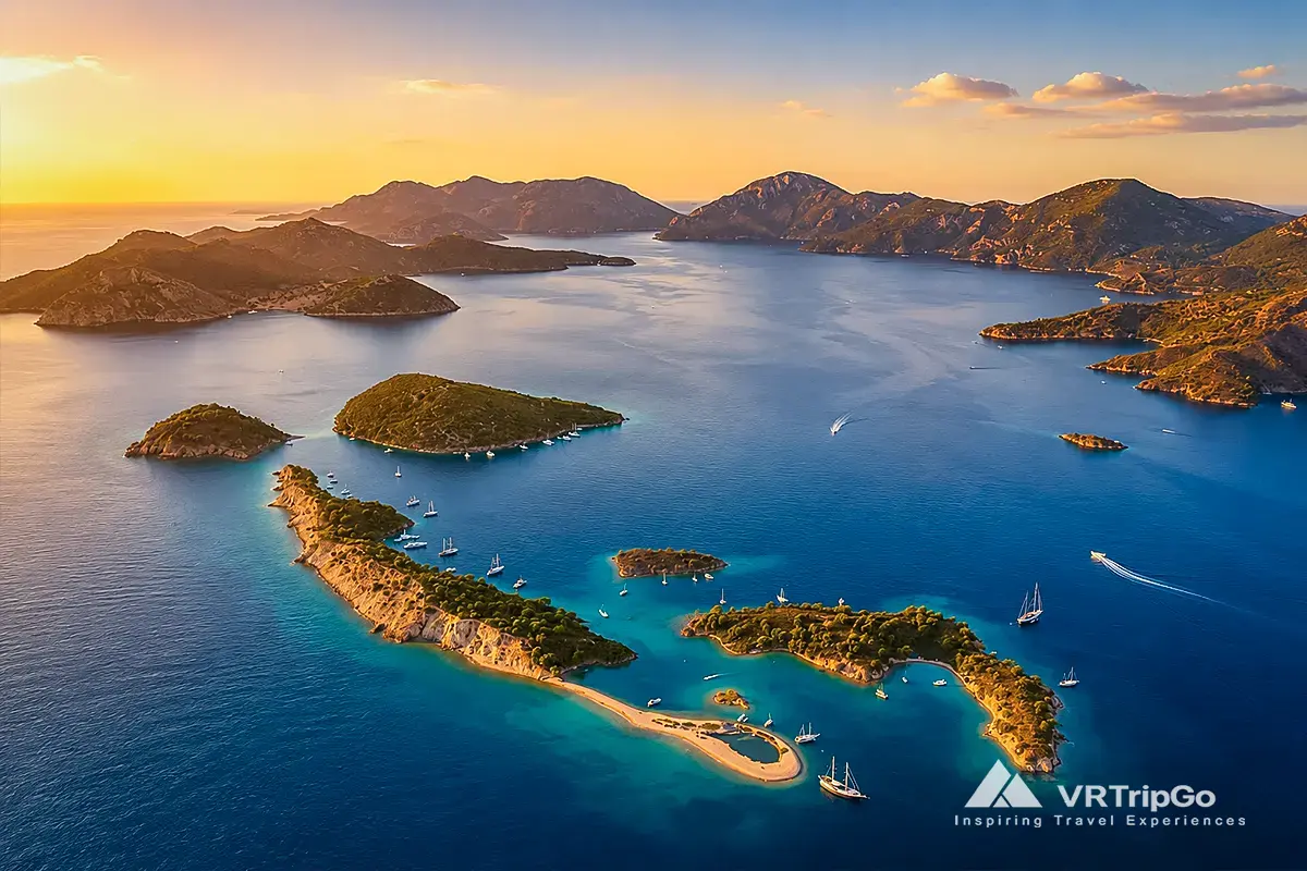 12 Islands Cruise Across Turquoise Bays and Scenic Islands at Sunset
