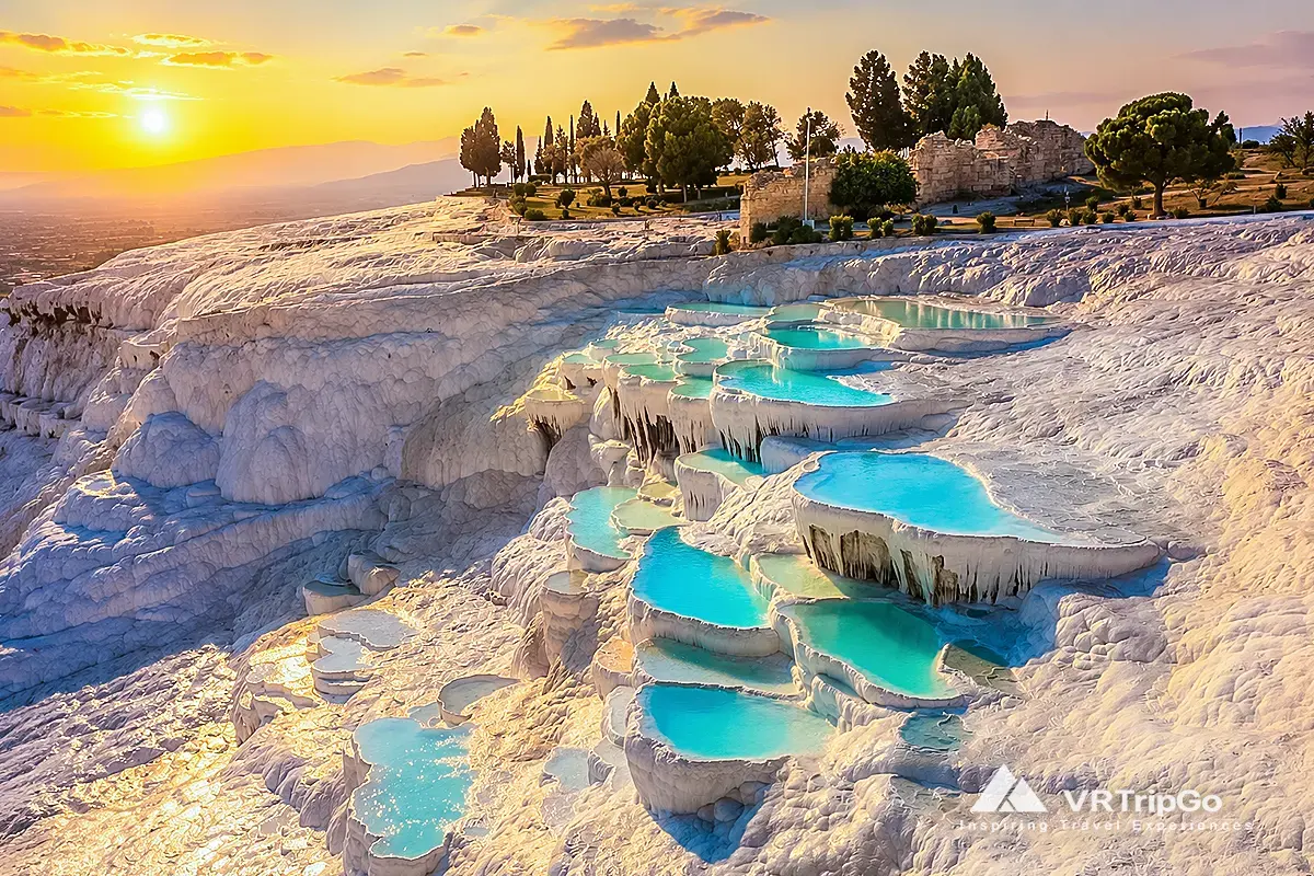 Pamukkale Day Trip from Cesme Exploring the Famous White Travertines and Thermal Pools