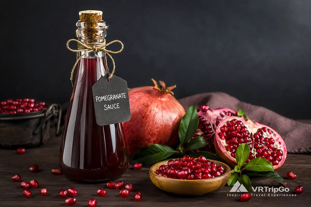 Pomegranate Sauce from Alanya made from fresh pomegranates with rich flavor, traditional Turkish recipe, and authentic local ingredients
