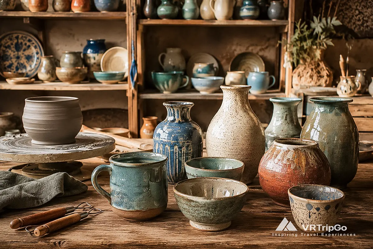 Handmade Ceramics from Alanya featuring artisan pottery, handcrafted ceramic vases and bowls, and traditional Turkish ceramic craftsmanship