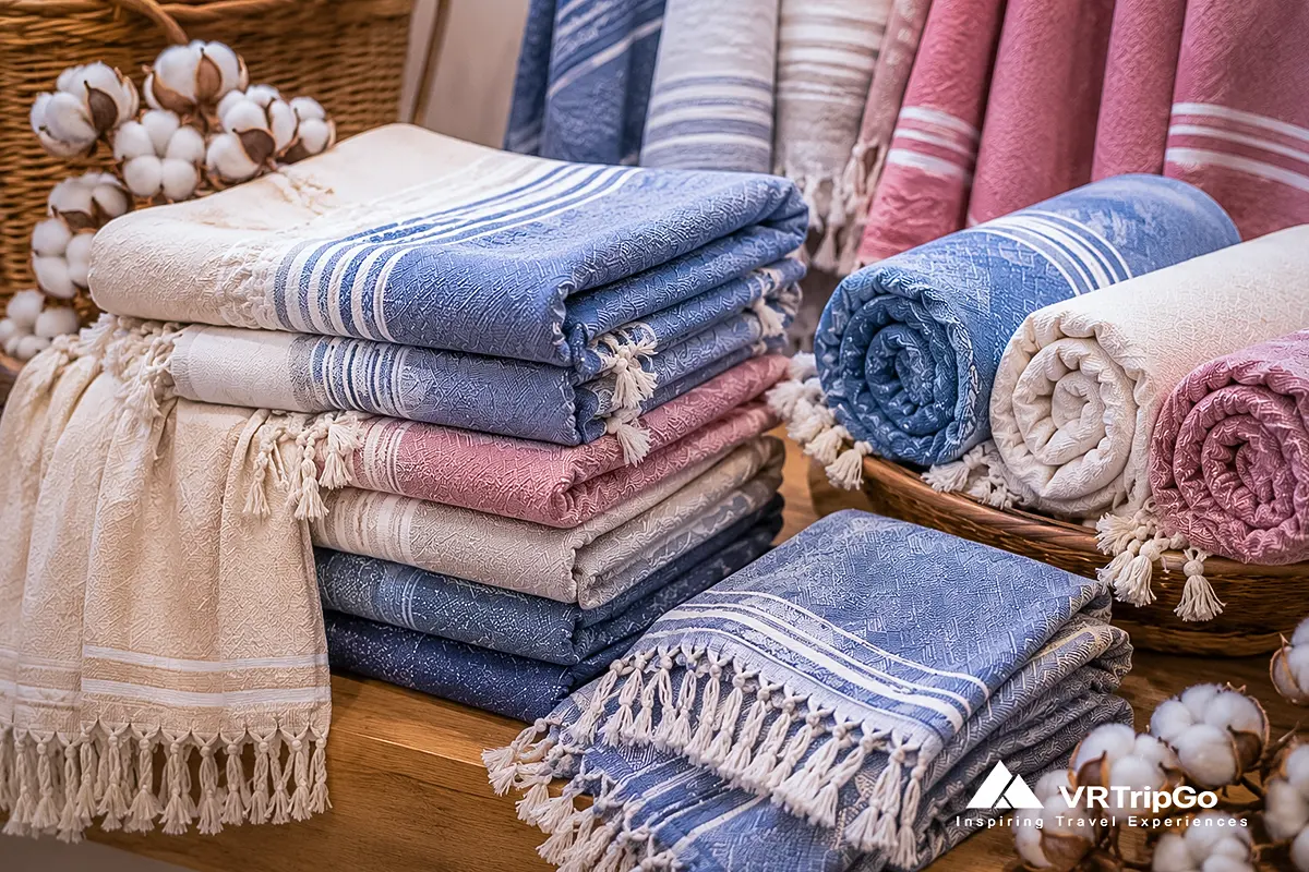 Turkish Cotton Towels from Antalya for What to Bring Back from Antalya, featuring premium Turkish cotton, traditional weaving, and authentic local craftsmanship