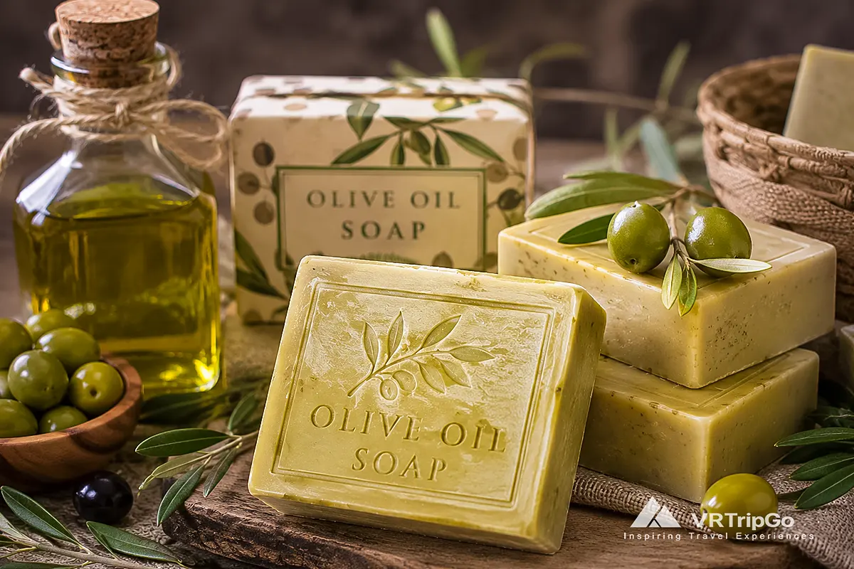 Olive Oil Soap from Antalya for What to Bring Back from Antalya, featuring natural handmade olive oil soap, traditional Turkish skincare products, and authentic Mediterranean craftsmanship